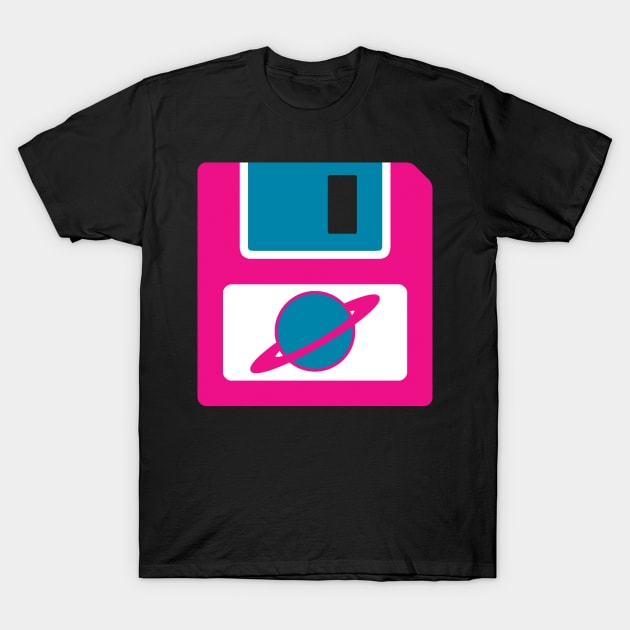 Floppy Disk - Hot Pink T-Shirt by UndrDesertMoons